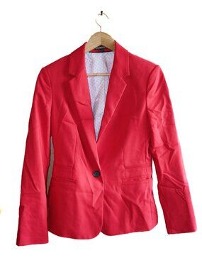 EXPRESS Hot Pink One-Button Notch Lapel Tailored Blazer - Size 8